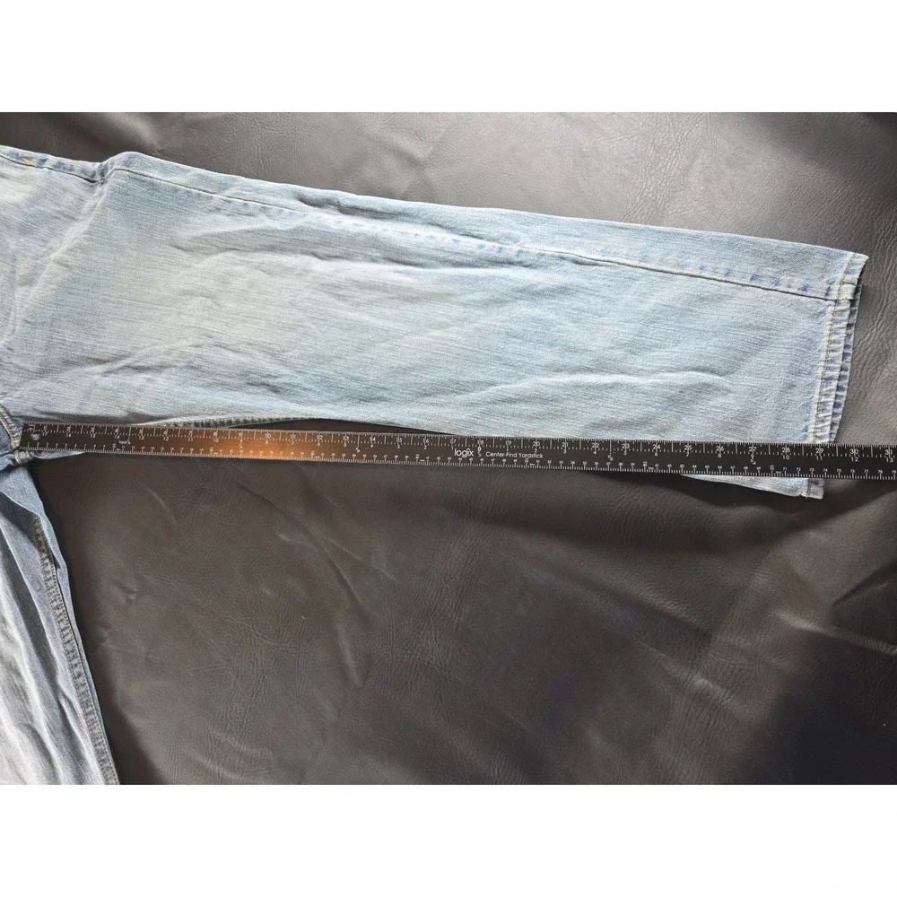 Wrangler Jeans Co Mens 32x32 Light Wash Straight Leg Denim Jeans 99APWAD